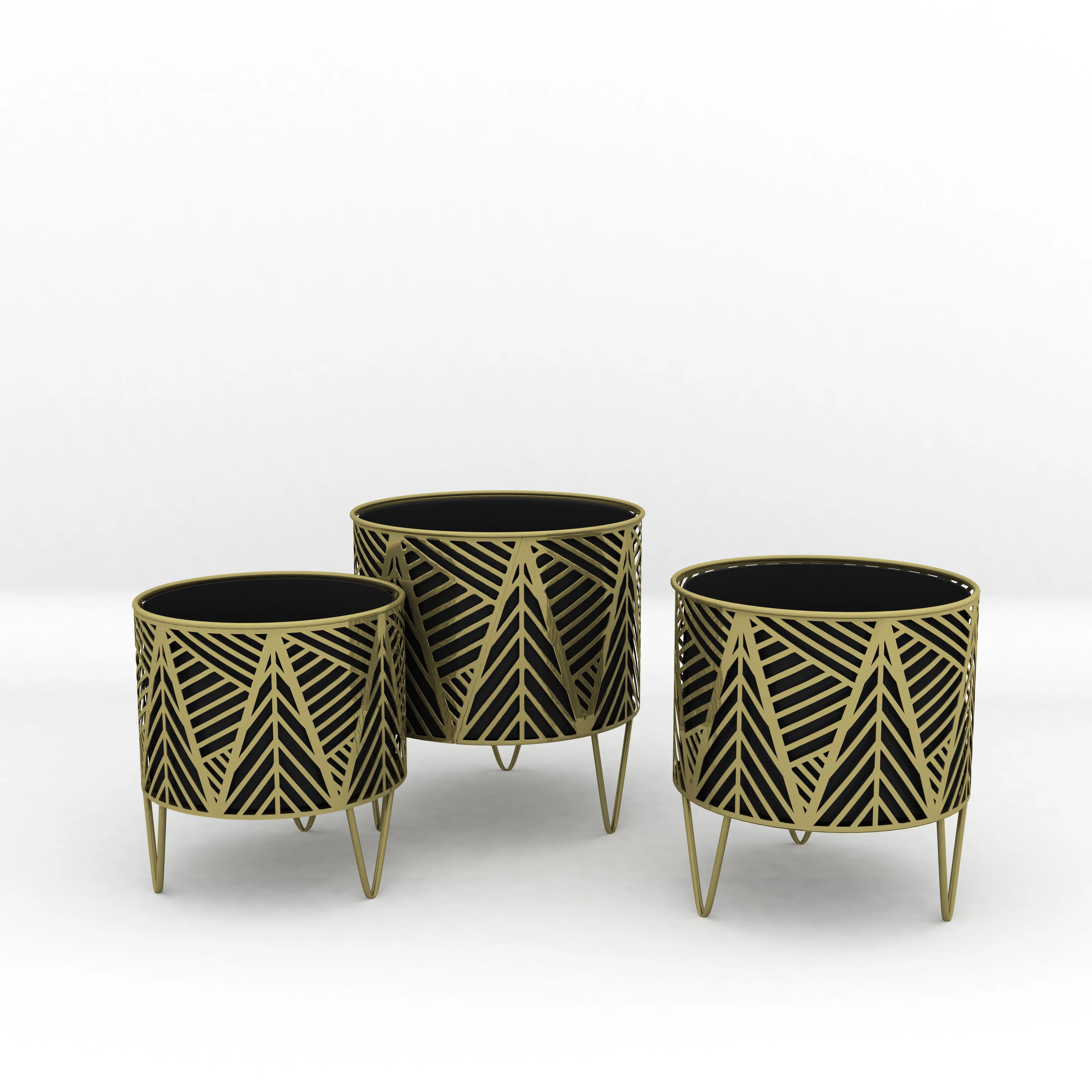 Wholesale Flower Pot Stand Planter Metal Flower Stand Gold Flower Pot Holder Indoor Outdoor Decoration Home Decor