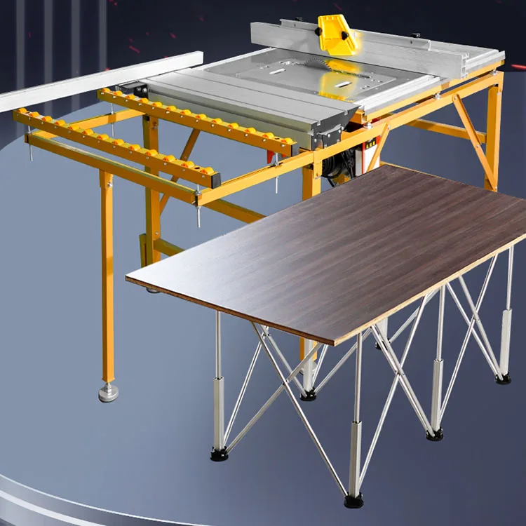 Small double blade dust-free sliding table panel saw saw mill portable sawmill sn tools table saw