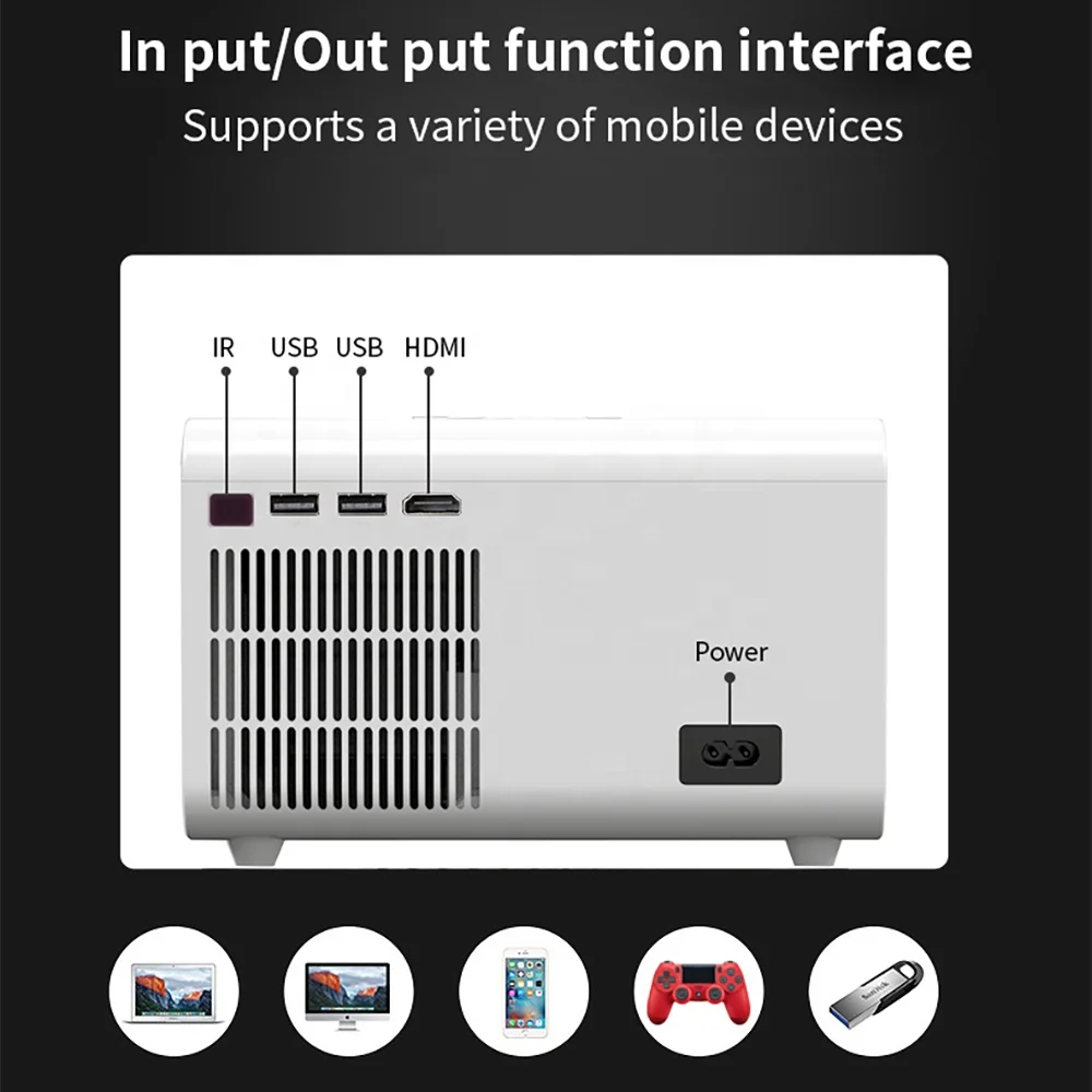 TouYinger H5 Mini LED projector 1920*1080P resolution Support Full HD video beamer for Home Cinema theater Pico movie projectors