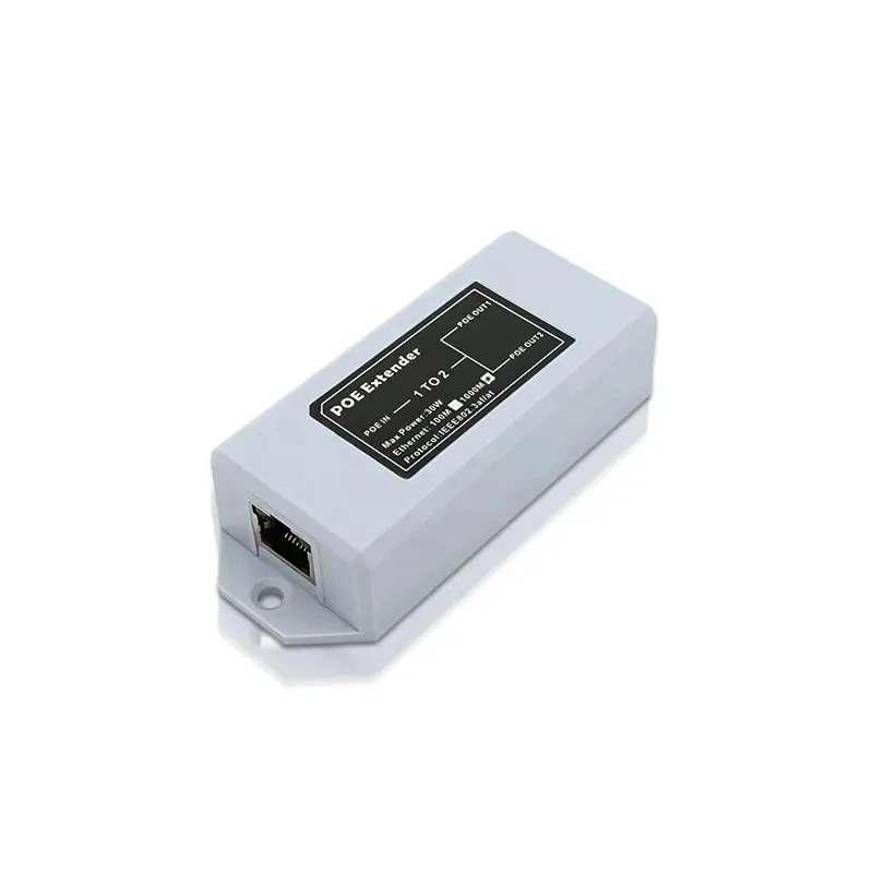 Standard 10/100Mbps POE extender 3 Port Rj45 1 to 2 Standard POE Repeater Extender