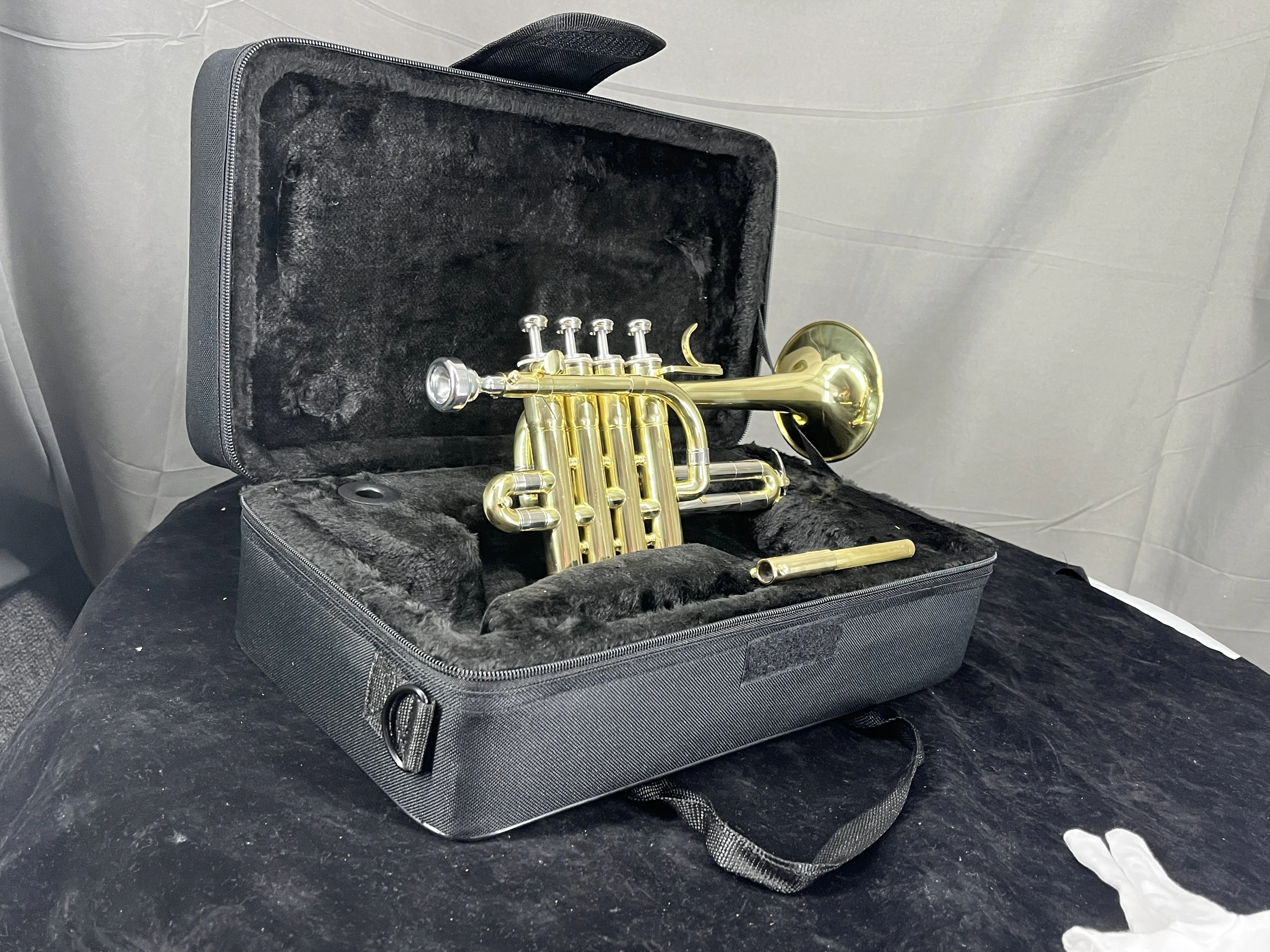 Sinomusik Yellow Brass Piccolos Trumpet windbrass for  professional player
