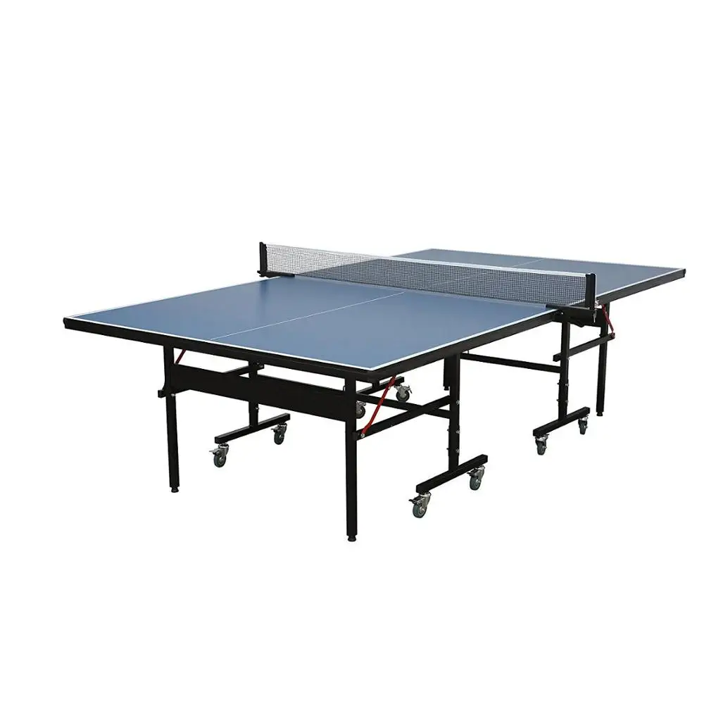 Extremely Durable Outdoor Table Tennis Table, Blue Player Equipment Set
