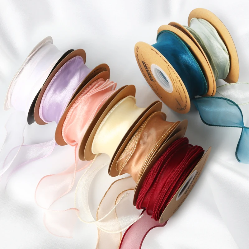 4.0cm Fishtail Yarn Ribbon Packing Silk Rope Decorating Party Flower Wrap Bouquet Bow Handcuffed Gift Wrapping Band