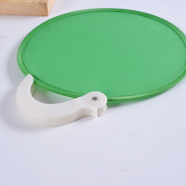 Custom printed nylon circular folding hand fan frisbeee fan promotional advertising Flying Disc