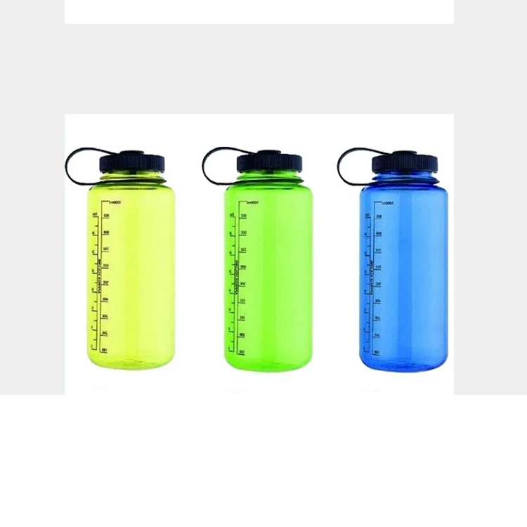 custom 1 Litre Wide Mouth Eco BPA Plastic With sealed lid Sports Water Bottle