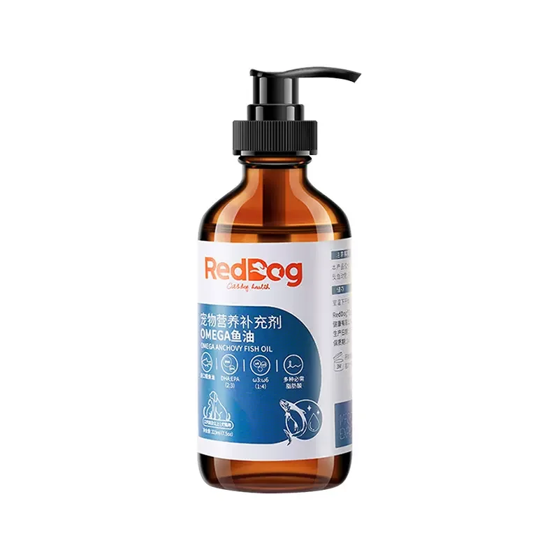 Reddog Pet Supplement with Salmon Oil for Dogs and Cats for Soft Shiny Coats Fish Oil Natural Dry Skin