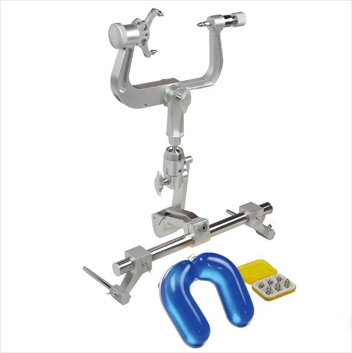 Hot New Type Aluminium 3-point Head Frame brain Mayfield Pattern Pin Skull Clamp