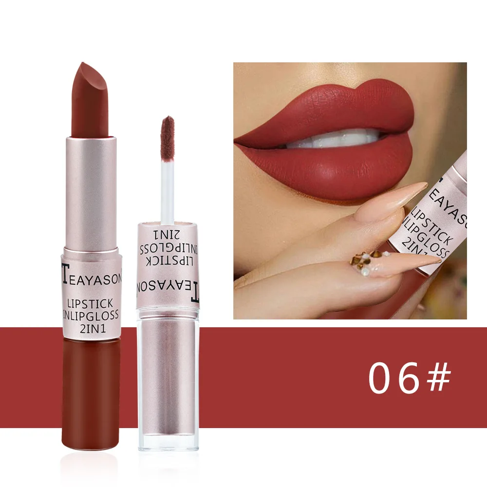 Easy To Color velvet matte liquid lipstick 2 In 1 glossy lip gloss and lipstick private label