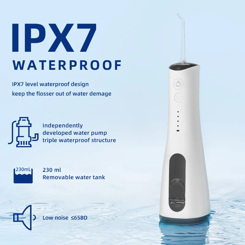 Professional Electric Cordless Teeth Cleaner 4 Modes IPX7 Waterproof Mini Portable Oral Irrigator USB Rechargeable Water Flosser