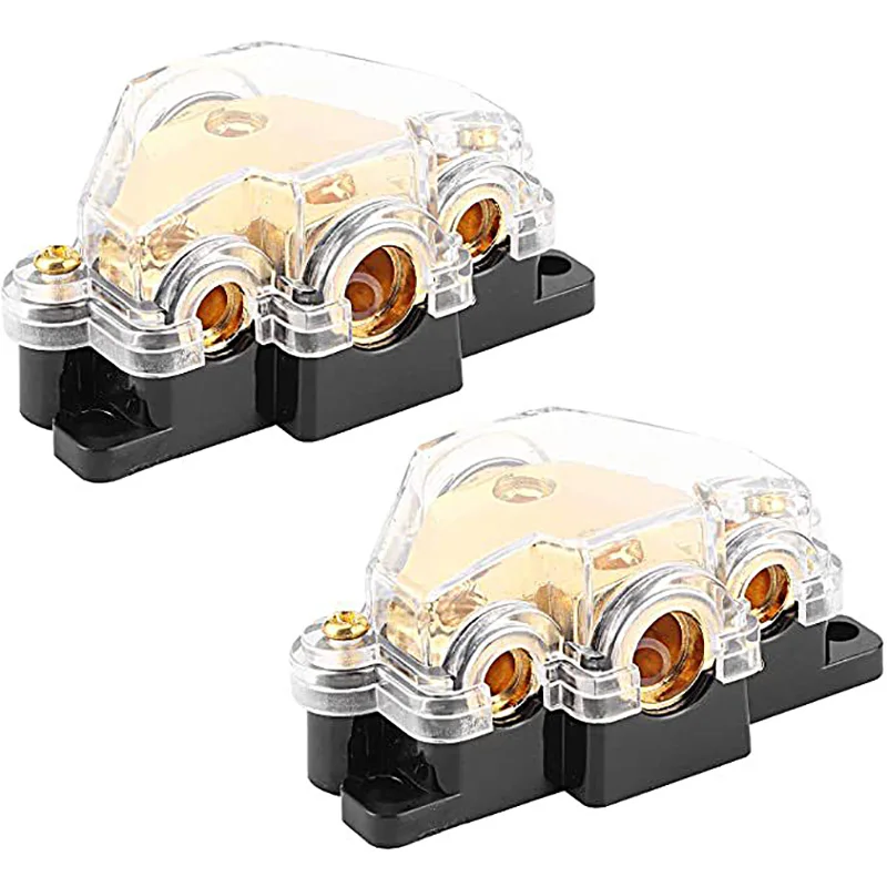 Car Audio Power Distribution Block1*2GA in-1*4GA +2*8GA out power socket zinc alloy car power distribution block