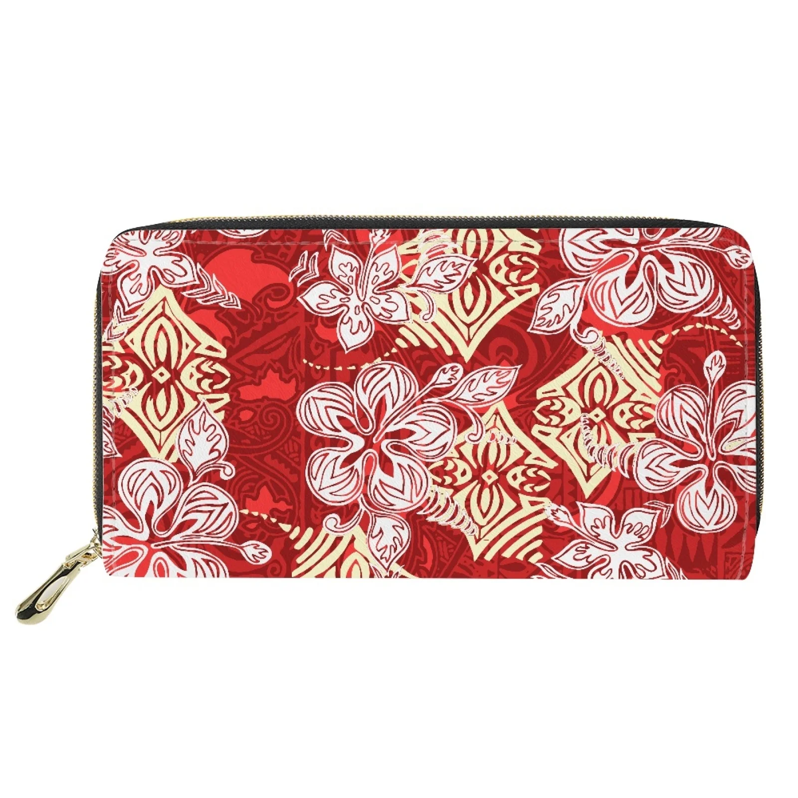 Wholesale Custom Wallet Polynesian Traditional Tribal Print Fashion Women Purses High Quality PU Leather Wallet For Ladies