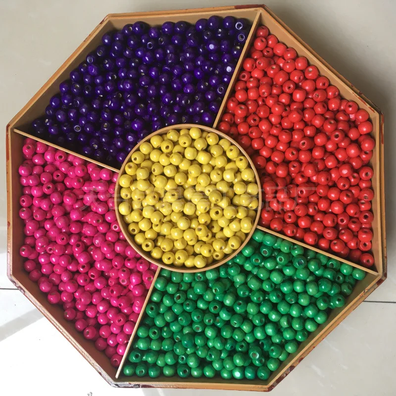 WHOLESALE Round Colorful  Wooden Beads for DIY