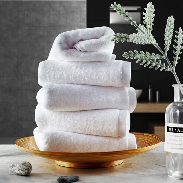 cheap price 100% cotton 500gsm 21s/2 white face towel for hotels