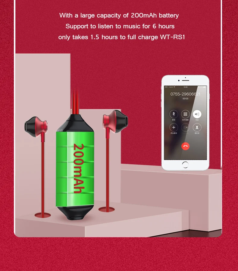 Mobile Phone Call Recording Headset Wireless Recording Headphone Voice Call Monitoring Headset Voice Recorder