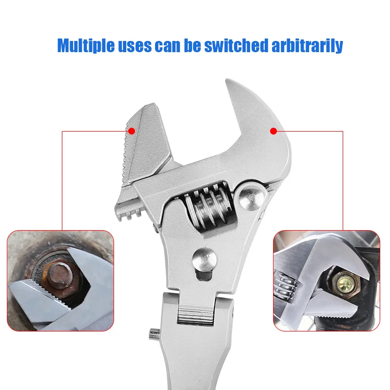 Multi 5 In 1 Adjustable Wrench 10 Inch telescopic wrench Folding Spanner Maintenance Manual Tool for Household