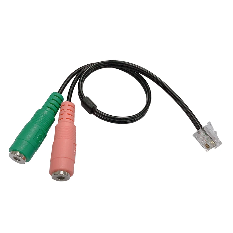 RJ11 RJ12 TO dual 3.5mm female IP Telephone Cable