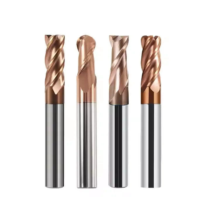 1/8 3/16 1/4 5/16 3/8 1/2 inch milling cutter CNC Tools 4flute HRC55/58/60/65 solid carbide end mill for steel router bits