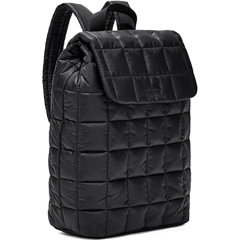 Medium Puffer Backpack for Women Trendy Luxury Quilted Cotton Padded backpack for Women Winter Soft Puffy Backpack