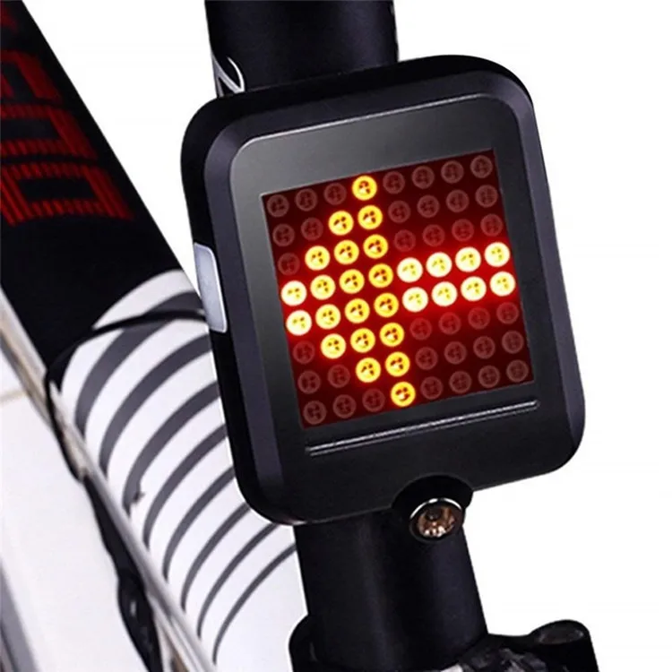 Bicycle Turn Signal Stop Lamp Mountain Bike Brake USB Rechargeable Laser Projection Intelligent Induction Automatic Taillight
