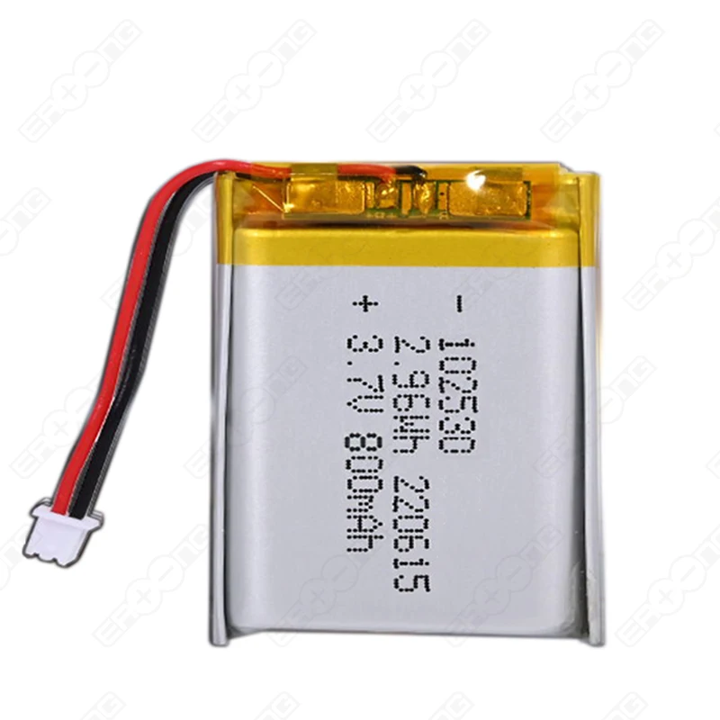 Customized 3.7 Lipo Battery 102530 800Mah Rechargeable Lithium Battery 3.7V 800Mah Lipo Battery