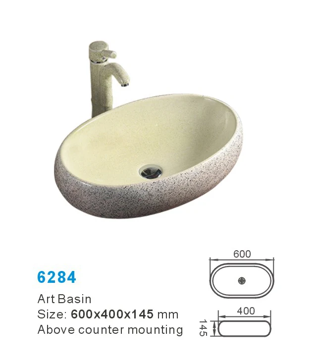 Sanitary Ware Manufacturer Above Counter Mounting Basin Color Sink Bathroom Modern Style Ceramic Wash Basin