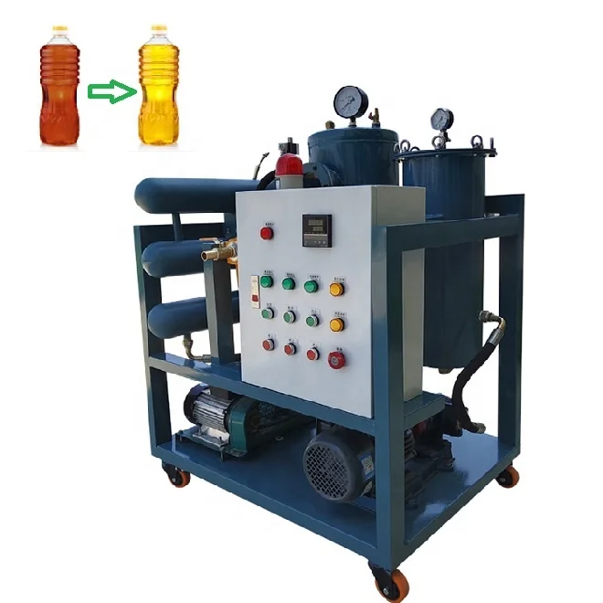 hydraulic transformer waste oil vacuum filter purifier filtration recycling cleaning machine small scale automatic