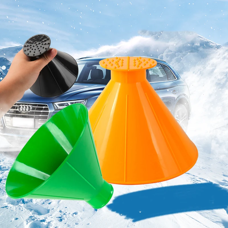 High Quality Snow Removal Ice Scraper Windshield Tool For Snow Removal Cone Shaped Winter Tool Ice Scraper For Car