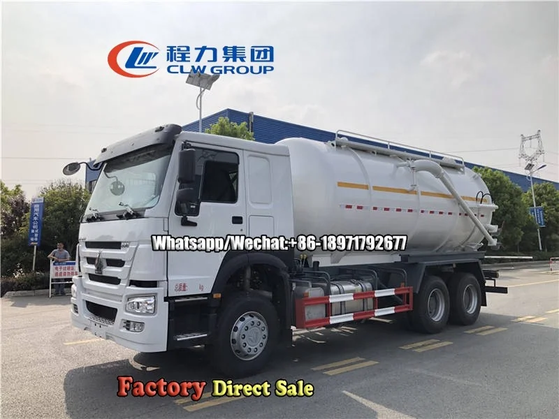Sinotruk Howo 6x4 20000Liters Sewage Suction Truck Toilet Waste Vacuum Suction Truck