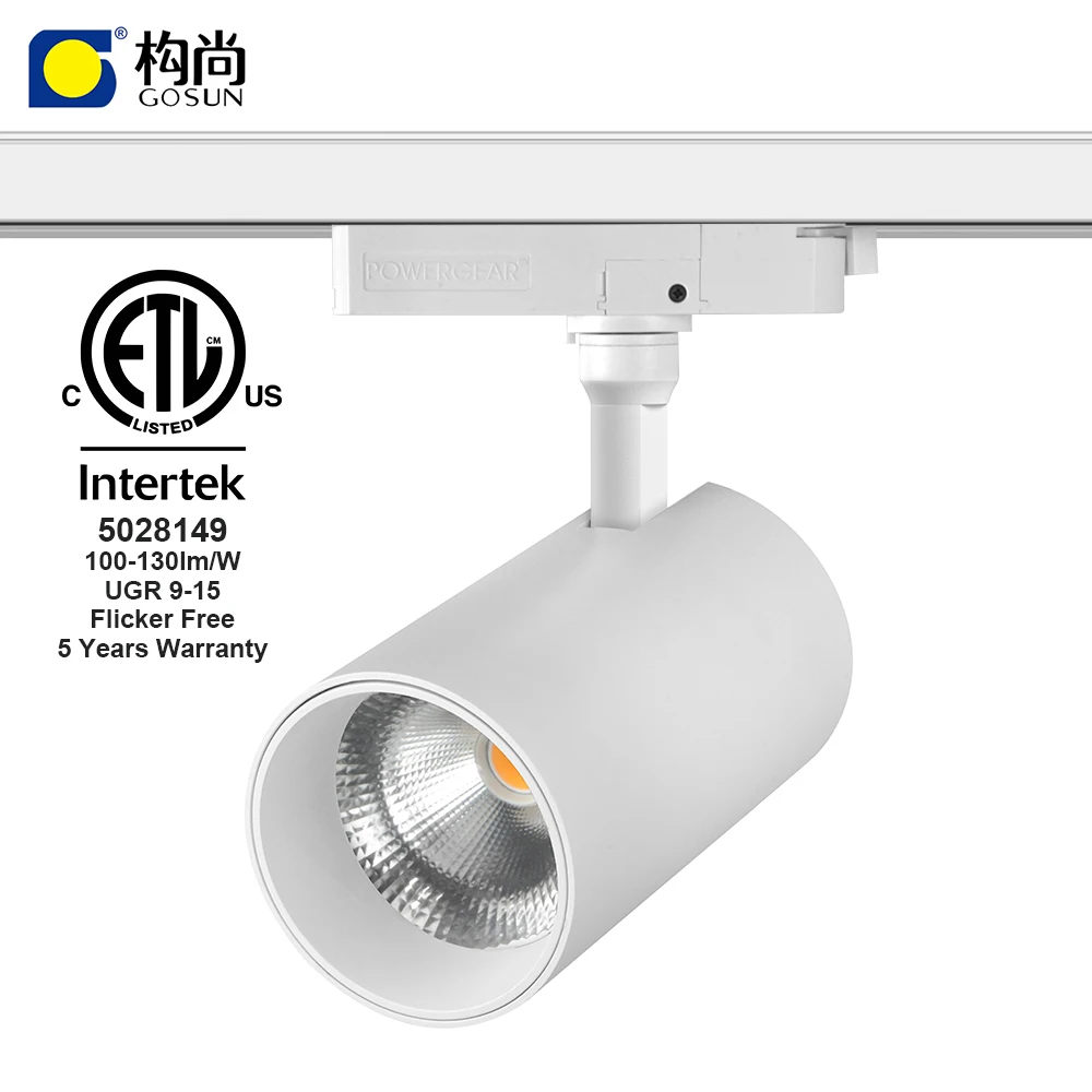 Commercial Price New Design US Standard Anti Glare Flicker Free Spotlight 15W 20W 30W 34W Cob Led Track Light