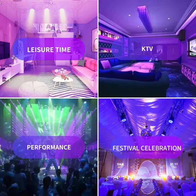 UV LED 18*1W DMX Infinite Mixing Stage black light For DJ Disco Nightclub DMX control Par Light