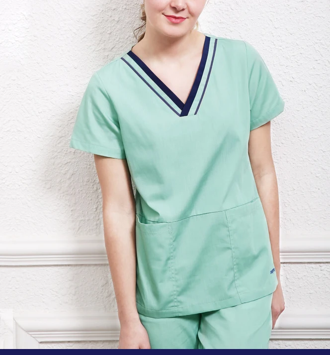 4 способа эластичная ткань медицинская Униформа больницы полиэстер вискоза спандекс с индивидуальным логотипом