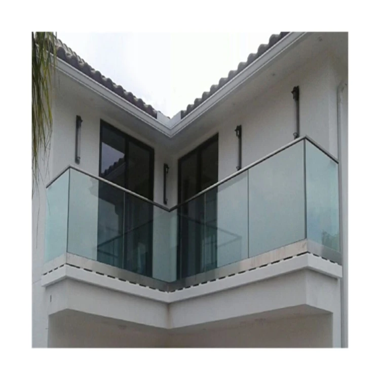 Newest Design Stainless Steel U Channel Glass Railing Baluster  Stainless Steel Adjustable Glass Railing Balustrade U Channel