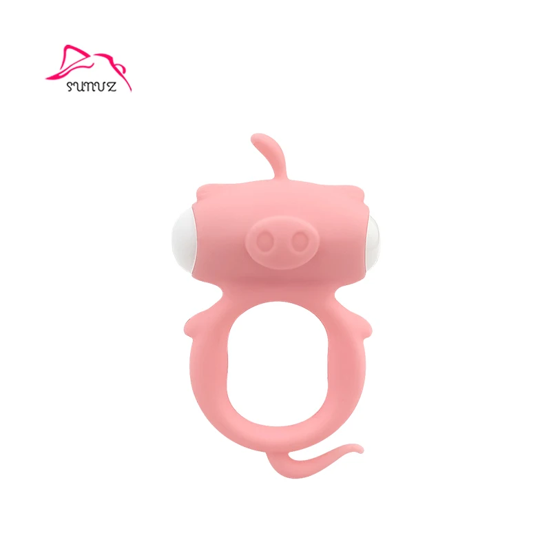 Safe Pink Single Vibration Mute Design Magnetic Penis Toys Sex Vibrator Cock Ring for Men
