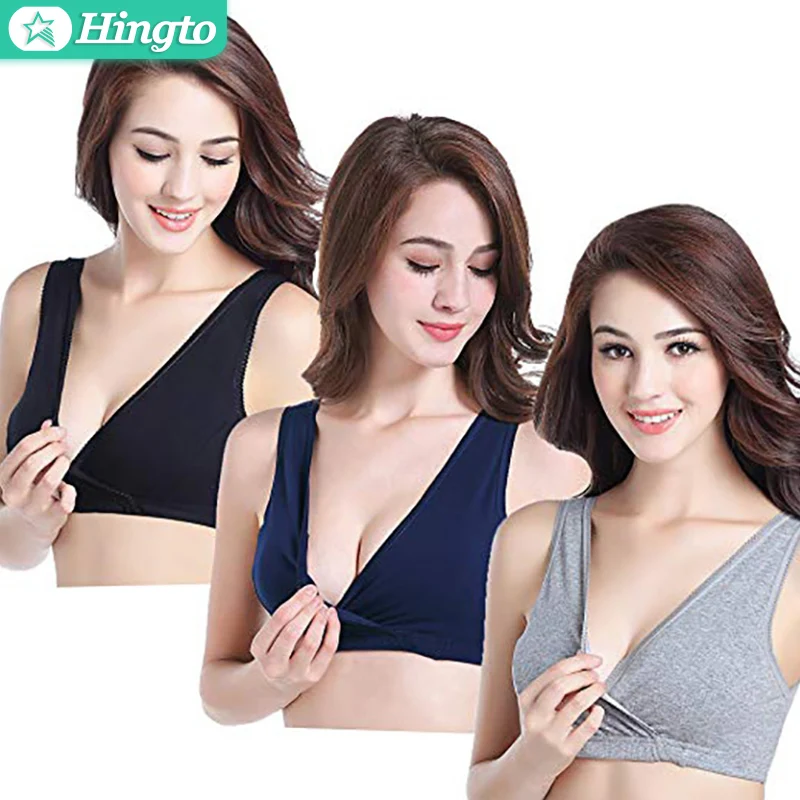 Оптовая продажа, Женский хлопковый бюстгальтер для грудного вскармливания, для сна и грудного вскармливания