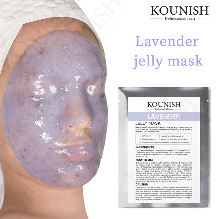 Kounish Private Label Egyptian Rose Hydrogel Face Skin Care Hydro Jelly Facial Mask Powder