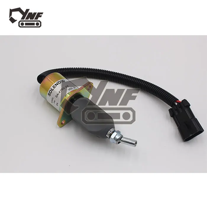 24V Fuel Stop Solenoid SA-4780-24 1751ES-24A7UC9B5S5 99453479 Cut Off Solenoid For Excavator