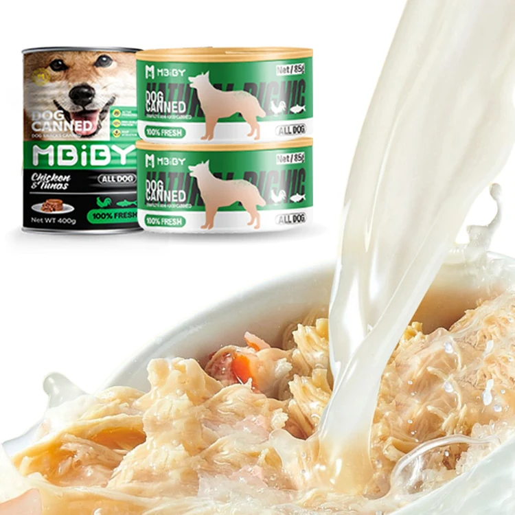 OEM ODM Pet Wet Food Multiple Flavors Cat Dog Snack Cans Dog Wet Pet Food Canned Dog Wet Food