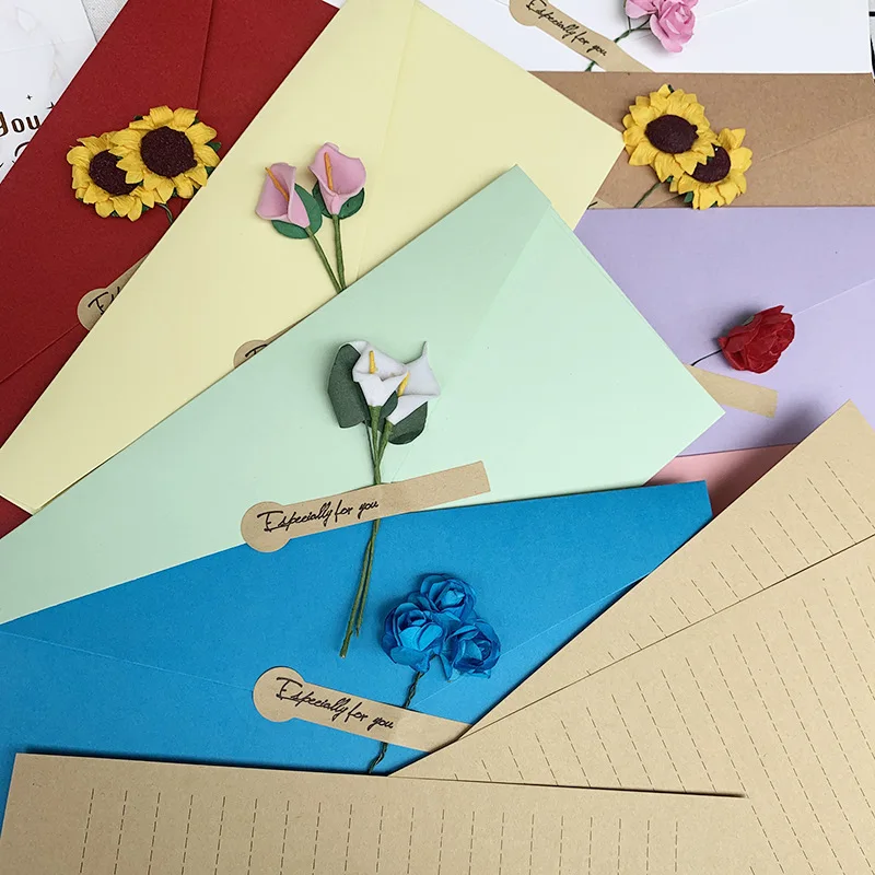 DIY Colorful Writing Paper Wedding Invitation Envelope