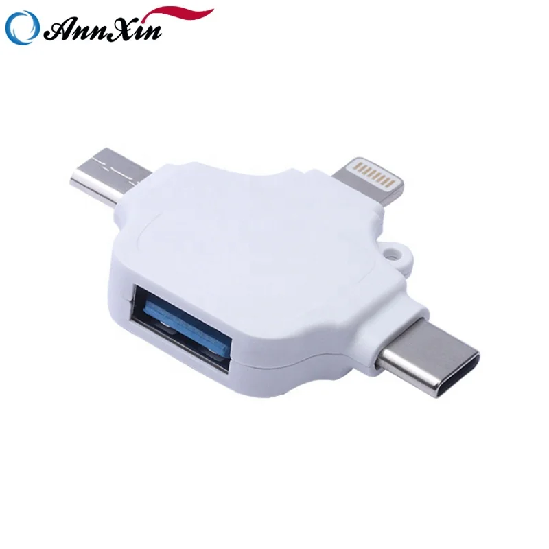  Высококачественный usb otg адаптер 3 в 1 с зарядным портом для Android