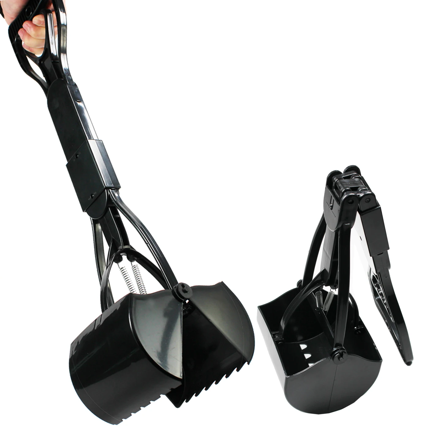 
60cm Long Handle Portable Foldable Pet Waste Pick Up Rake Dog Pooper Scooper Easy Pavement Pickup 