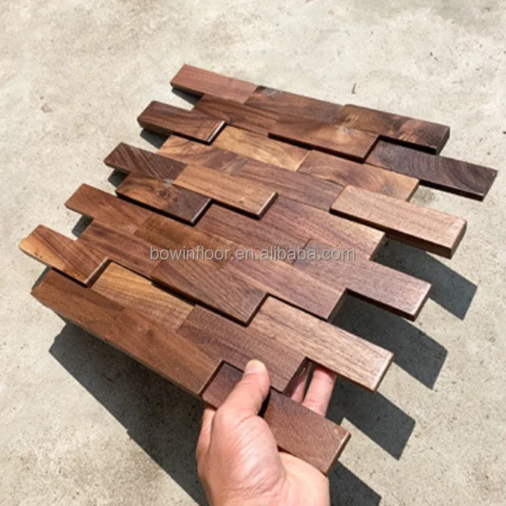 3D Interior Decoration Wallpaper Natural Wooden Wall Panel