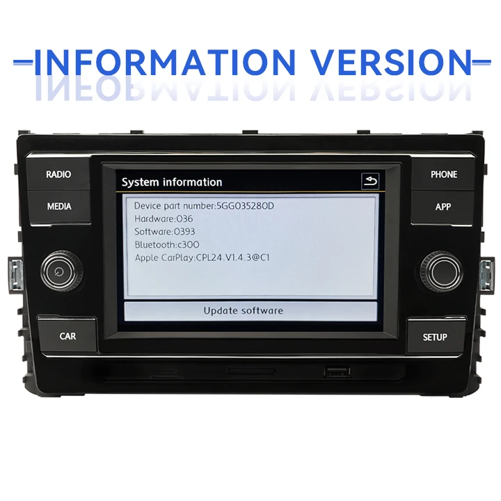 5GG 035 280D 1 ГБ Bluetooth совместимый Mirrorlink MQB Carplay MIB Автомагнитола для VW Passat B8 Golf 7 Tiguan