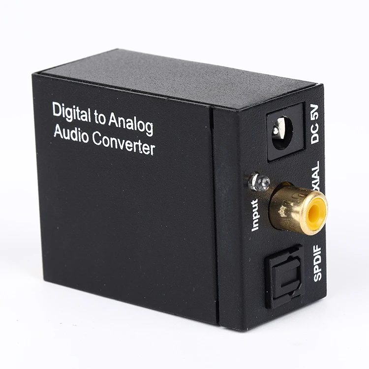 Digital to Analog Audio Converter+3.5 Coaxial or Toslink digital audio signals to analog L/R audio