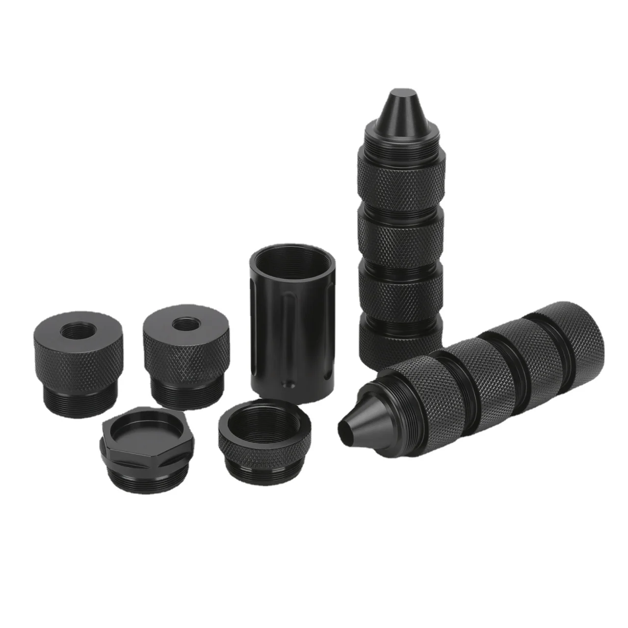 
 Алюминиевая трубка 10 дюймов 1,58 дюйма наружный диаметр 1,375x24 5/8-24 + 1/2-28 модульная ловушка для растворителей (MST), уличный охотничий инструмент, топливный фильтр для Napa  