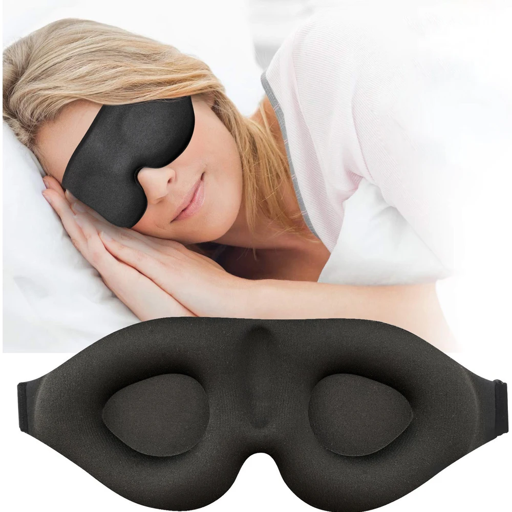 3D Sleep Eye Mask Memory Foam Eye Covered Sleeping Blindfold Eyemask Sleep Schlafmaske Adjustable Eye Mask