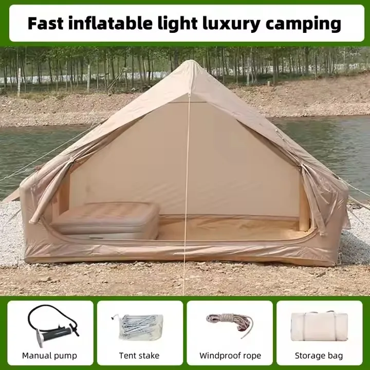 17.2 Square Pop-Up Air Inflatable Party Tent Durable Outdoor Camping Tent with Big Space for Comfort and Convenience