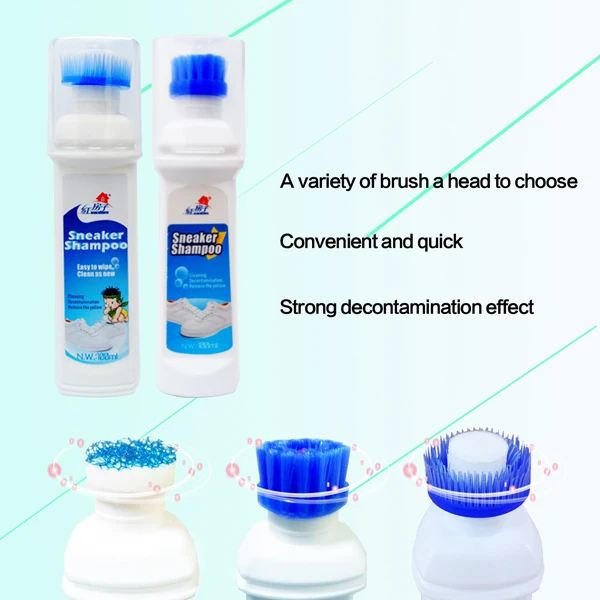 Liquid bottle shoe applicator tip round 2.6cm caliber transparent black plastic hair brush shoe polish applicator