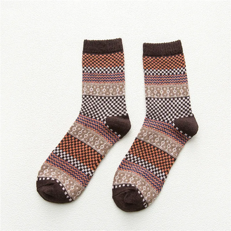 Custom Fashion Lovely Socks Women Unisex Casual Unique Nordic Style Vintage Custom Cotton Socks