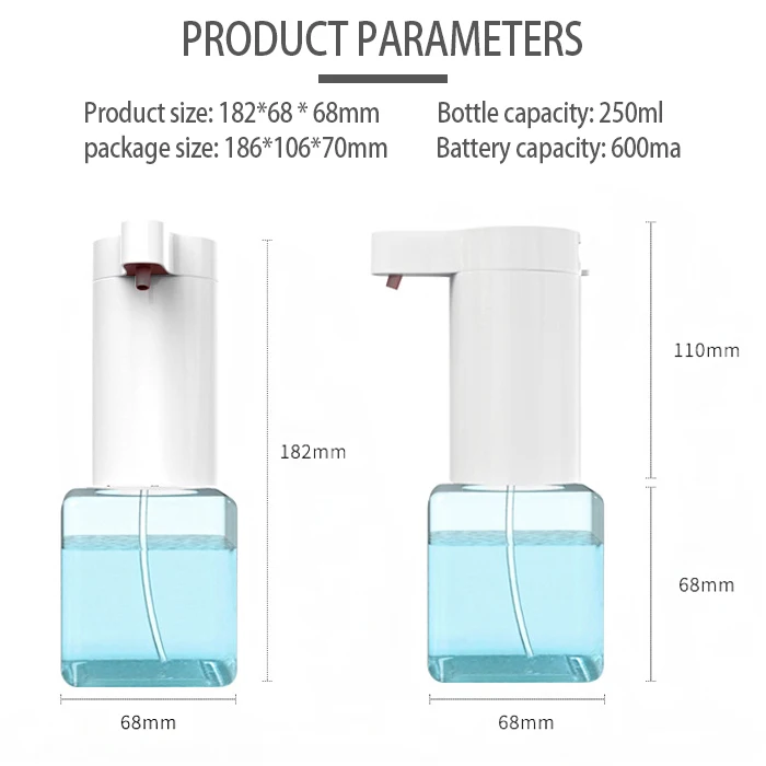 Auto Electric Hand Liquid Dispensers Sensor Touchless Automatic Soap Dispenser