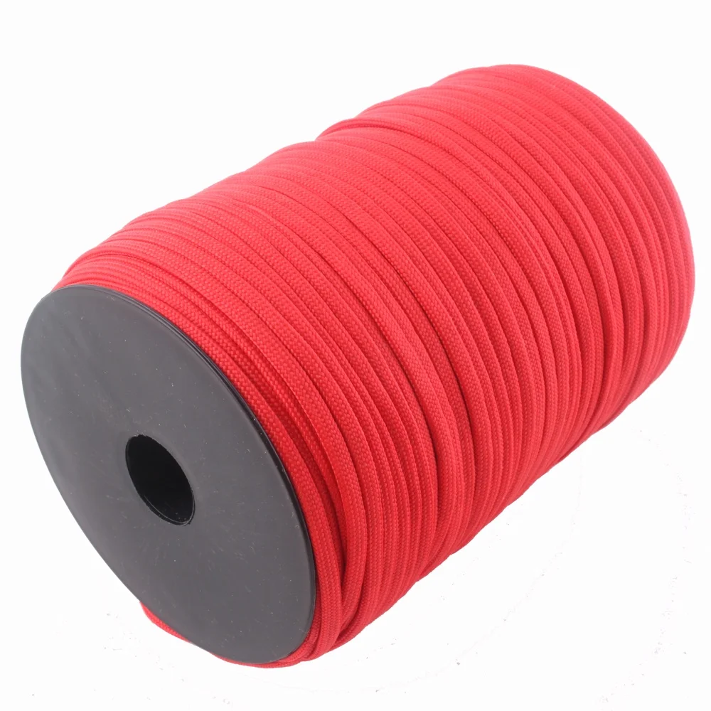 Multi Colored Military 4mm 7 inner Strand Parachute Cord 1000ft Military 550 Paracord Ropes